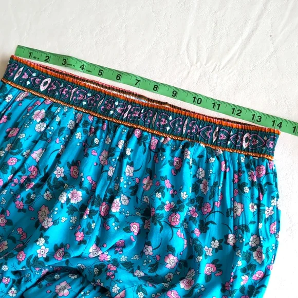 NWT Umgee Mixed Print Floral Tiered Palazzo Pants w/ Pockets Women's Siz… - Picture 9 of 9